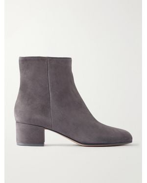 Gianvito Rossi Joelle 45 Suede Ankle Boots - Grey