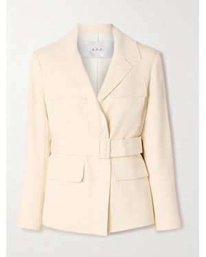 A.L.C. Savannah Belted Linen-Blend Twill Jacket - Natural