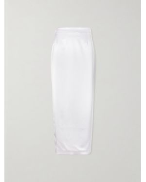 Violante Nessi Shea Satin Midi Skirt - White