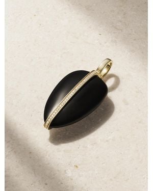 BY PARIAH Net Sustain Pebble 14-Karat Recycled, Onyx And Diamond Pendant - Natural