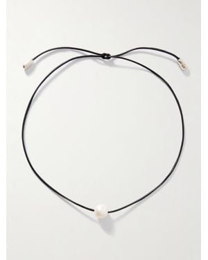 Sophie Buhai Circe Kette Aus Synthetischem Material Mit Perle Und Details Aus Silber - Natur