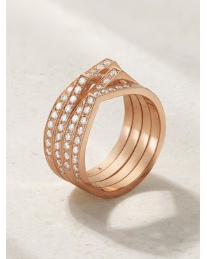 Repossi Bague En Or Rose 18 Carats (750/1000) Et Diamants Antifer - Neutre