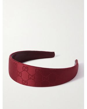 Gucci Embellished Nylon-Jacquard Headband - Pink