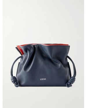 Loewe Flamenco Layers Mini Leather Clutch - Blue
