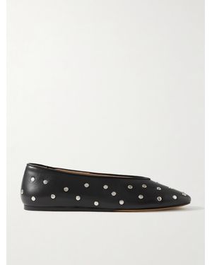 Le Monde Beryl Regency Ballerinas Aus Leder Mit Nieten - Weiß