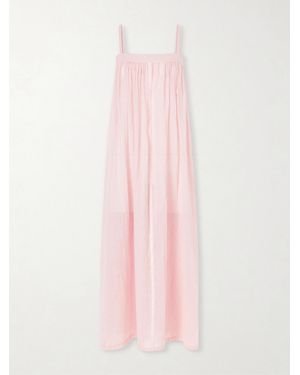 lemlem Eda Cotton-Gauze Maxi Dress - Pink