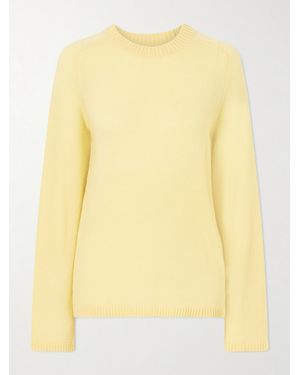 The Elder Statesman Laurel Cashmere Jumper - Yellow
