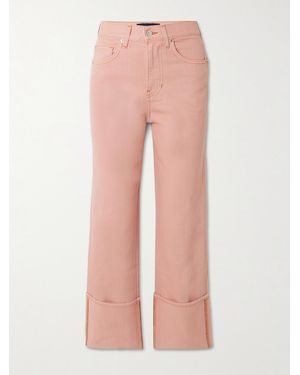 Veronica Beard Dylan Verkürzte, Hoch Sitzende Jeans Mit Geradem Bein - Pink