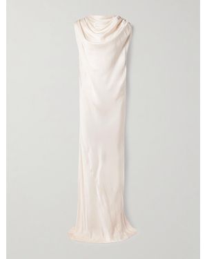 Kallmeyer Toma Draped Satin Gown - White