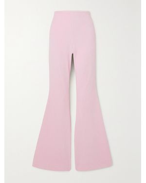 Alexander Wang Stretch-Cotton Velour Flared Trousers - Pink