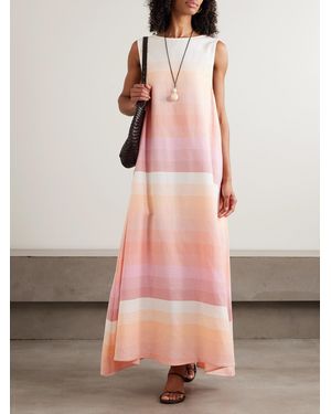 open lace back dress Marty Dress Pink Stripe Mikado Pink / S