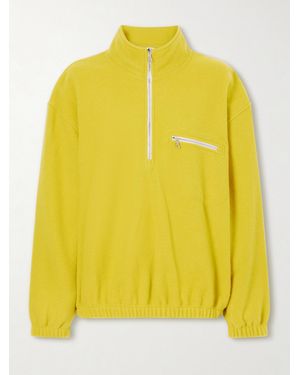 Rier Polar Wool-Fleece Half-Zip Sweatshirt - Yellow