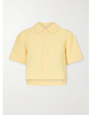 Jonathan Simkhai Reeves Checked Seersucker Shirt - Yellow