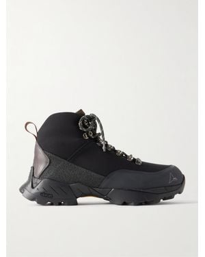 Loro Piana Roa Andreas Felt And Rubber-Trimmed Wool-Blend Hiking Boots - Black