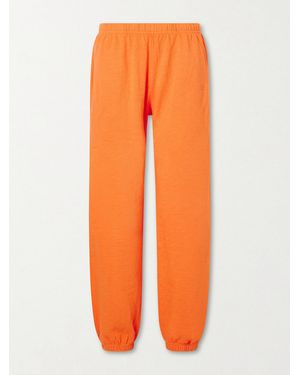 ÉTERNE Tapered Cotton Track Pants - Orange