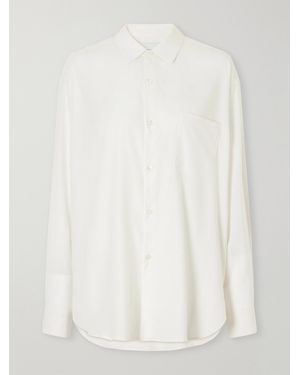 Ssstein Cotton And Silk-Blend Shirt - White