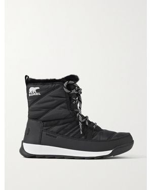 Sorel Whitney Ii Schnürstiefel Aus Shell Mit Besatz Aus Faux Fur - Schwarz