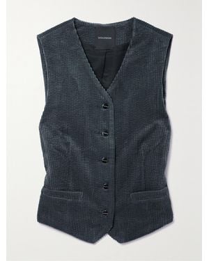 Goldsign The Orten Cotton-Corduroy Vest - Blue