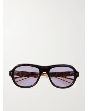 Jacques Marie Mage Richard Aviator-Style Tortoiseshell Acetate Sunglasses - Multicolor