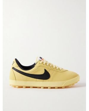 Nike Astrograbber Leather-Trimmed Nubuck Sneakers - Metallic