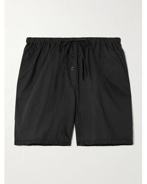 Deiji Studios Flounce Ruffled Cotton-Poplin Shorts - Black