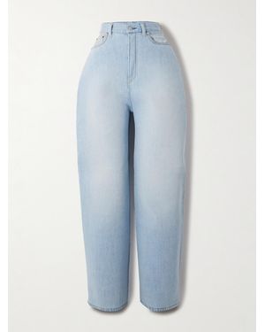 Acne Studios Padded High-Rise Wide-Leg Jeans - Blue