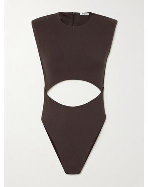 Alaïa Cutout Swimsuit - Brown