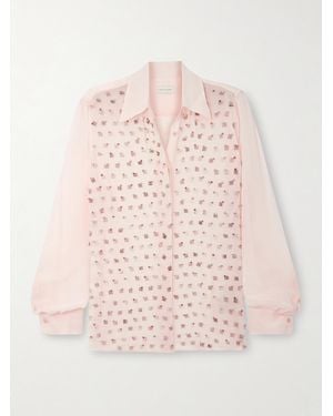 Dries Van Noten Chemisier En Mousseline À Ornements - Rose
