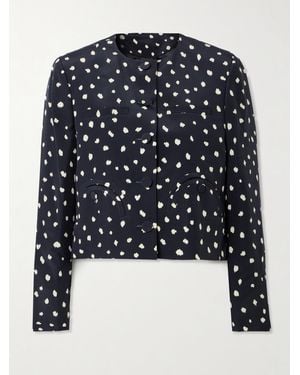 Blazé Milano Shamo Jacke Aus Seide Mit Punkten - Blau