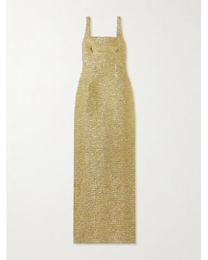 Emilia Wickstead Micheline Metallic Seersucker Gown