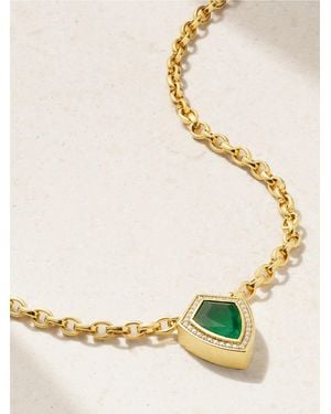 KOLOURS JEWELRY Kite 14-Karat, Emerald And Diamond Necklace - Natural
