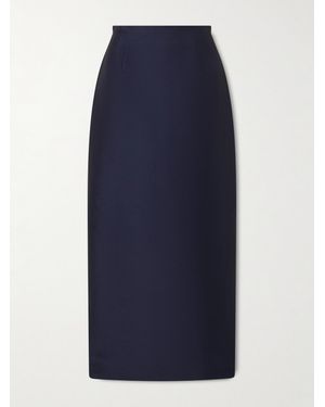 BERNADETTE Norma Taffeta Maxi Skirt - Blau