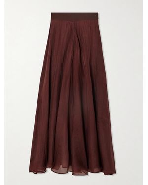 Esse Studios Aire Silk-Organza Maxi Skirt - Purple