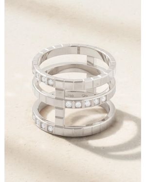 Chopard Ice Cube Ring Aus 18 Karat Weißgold Mit Diamanten - Natur