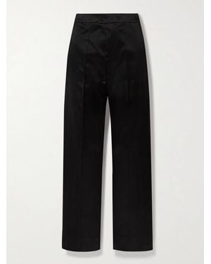 Kwaidan Editions Duchesse-Satin Straight-Leg Pants - Black