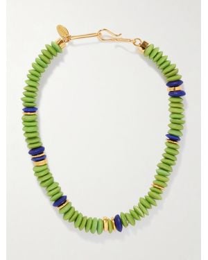 Lizzie Fortunato Laguna-Tone Beaded Necklace - Green