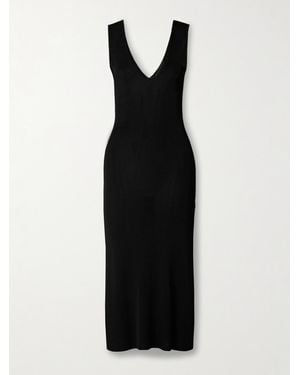 Nili Lotan Bernice Stretch-Knit Midi Dress - Black