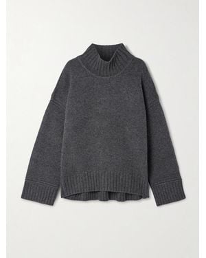 La Ligne Archie Wool And Cashmere-Blend Mock-Neck Sweater - Gray