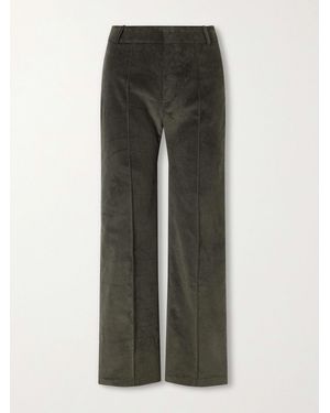 D'Estree Yoshimoto Straight-Leg Cotton Corduroy Trousers - Green