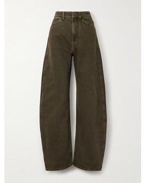 Lemaire High-Rise Barrel-Leg Organic Jeans - Green