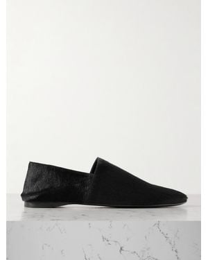 TOVE Pascale Calf Hair Slippers - Black