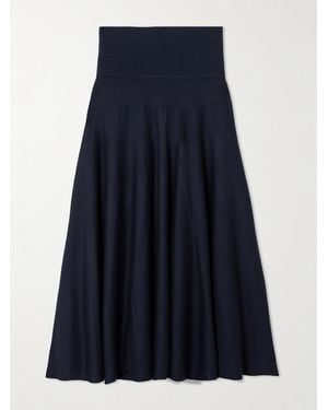 arch4 Norma Jean Organic Cashmere Midi Skirt - Blue