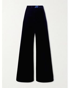 Etro Hose Mit Weitem Bein Aus Samt - Schwarz
