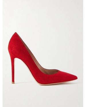 Gianvito Rossi 105 Suede Pumps - Red