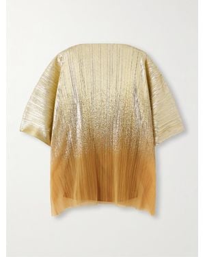 ‎Dima Ayad Bluse Aus Plissiertem Tüll - Natur