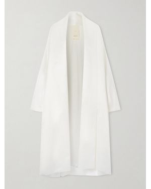 Colleen Allen Silk Duchesse-Satin Coat - Blanc