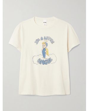 RE/DONE Classic Printed Cotton-Jersey T-Shirt - Natural
