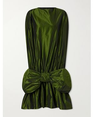 Simone Rocha Bow-Detailed Taffeta Midi Dress - Green