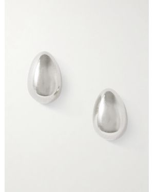 Sophie Buhai Tiny Egg Earrings - White