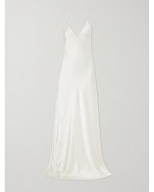 Nili Lotan Ira Silk-Charmeuse Gown - White